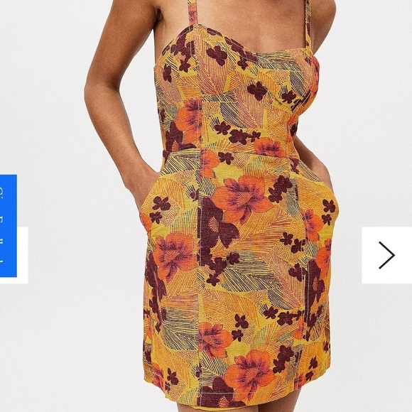 Urban Outfitters “Sweet on You” Floral Mini Dress Sz S — Adjustable Straps + Poc - Picture 2 of 13